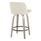 26" Contemporary Fixed-Height Counter Stool with Swivel
