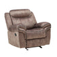 Zubaida Two Tone Chocolate Velvet Glider Recliner