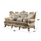 Ranita - Sofa With 7 Pillows - Fabric & Champagne