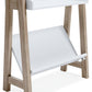 Blariden - Small Bookcase - White / Tan