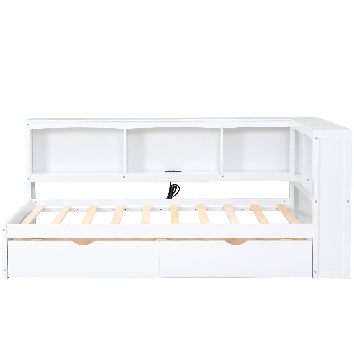 Daybed With 2 Storage Drawers, Storage Cabinets, USB Ports - view 11