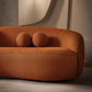 Drake Burnt Curvy Boucle Sofa