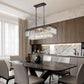 Adjustable Rectangular Crystal Chandelier