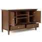 Warm Shaker 47 Inch Wide Solid Wood TV Stand in Russet
