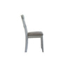 House Marchese - Side Chair (Set of 2) - Two Tone Gray Fabric & Pearl Gray