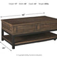Johurst - LIFT TOP COCKTAIL TABLE - Grayish Brown