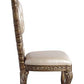 Constantine - Side Chair (Set of 2) - Synthetic Leather , Brown & Gold