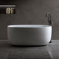 LILYA 47'' Independent Solid Surface Resin Stone Bathtub