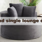 43-Inch Round Corduroy Single Sofa