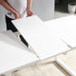 Square Extendable Dining Table with Metal Legs