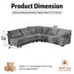 5-Seater L-Shaped Sectional Sofa with Curved Corner