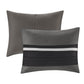 7 Piece Faux Suede Comforter Set Black California King