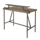 Counter Table in Antique Metal and Bamboo