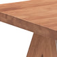 Natural Wood Armchair and Matching Square End Table, 2-Piece Living Room Set
