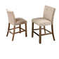 Set of 2 Upholstered Counter Dining Chairs
