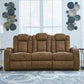 Wolfridge - 2 Pc. - Power Reclining Sofa, Power Reclining Loveseat With Console - Brindle