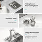 15" Undermount Bar Sink With Folding Faucet