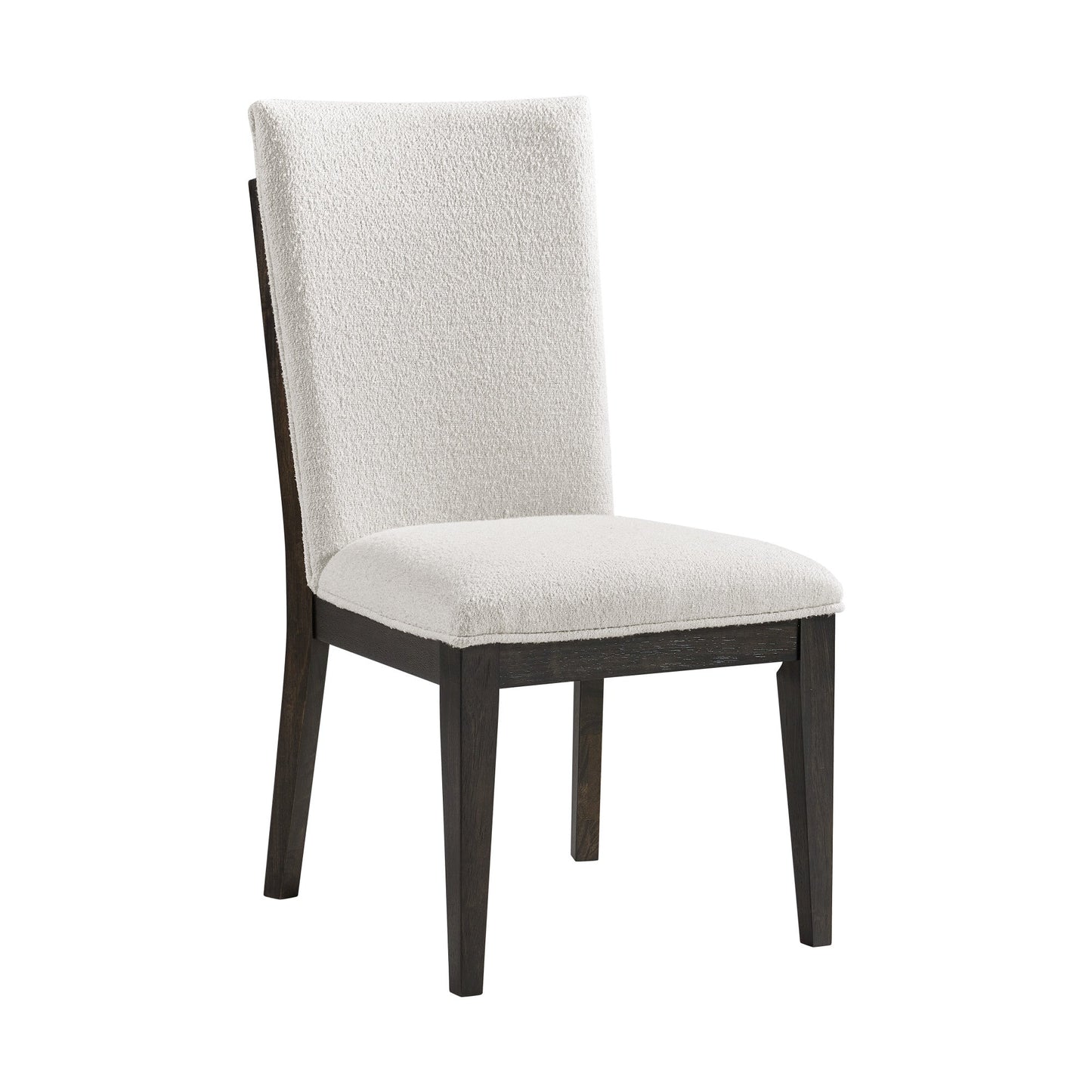 Brown Upholstered Dining Chairs, Set Of 2
