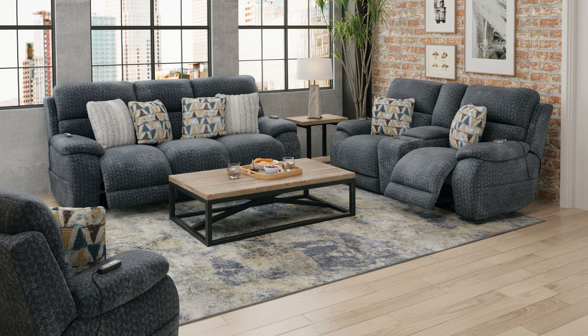Joya - Power Headrest Power Lay Flat Reclining Console Loveseat With CR3 Heat/Massage/Lumbar/ZG - view 2