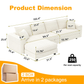 Plush Corduroy 4-Seat Sofa