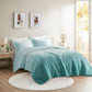 Full/Queen Ombre Shaggy Long Fur Comforter Mini Set