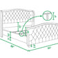 Marcella Upholstered Shelter Headboard Bed Set, King