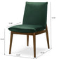 Monza Dark Velvet Dining Chair (Set of 2)