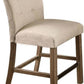 Set of 2 Upholstered Counter Dining Chairs