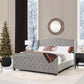Marcella Upholstered Shelter Headboard Bed Set, King