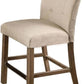Set of 2 Upholstered Counter Dining Chairs