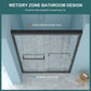 Double Sliding Shower Door 48" W x 76"H - Matte Finish