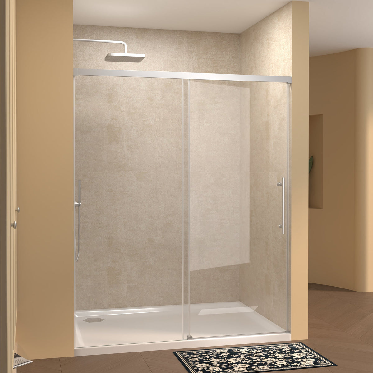 60" Width x 72" Height Single Sliding Shower Door