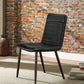Hosmer - Side Chair (Set of 2) - Black Top Grain Leather & Antique Black
