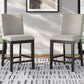 Neymorton - Upholstered Barstool (Set of 2) - Dark Grayish Brown - view 6