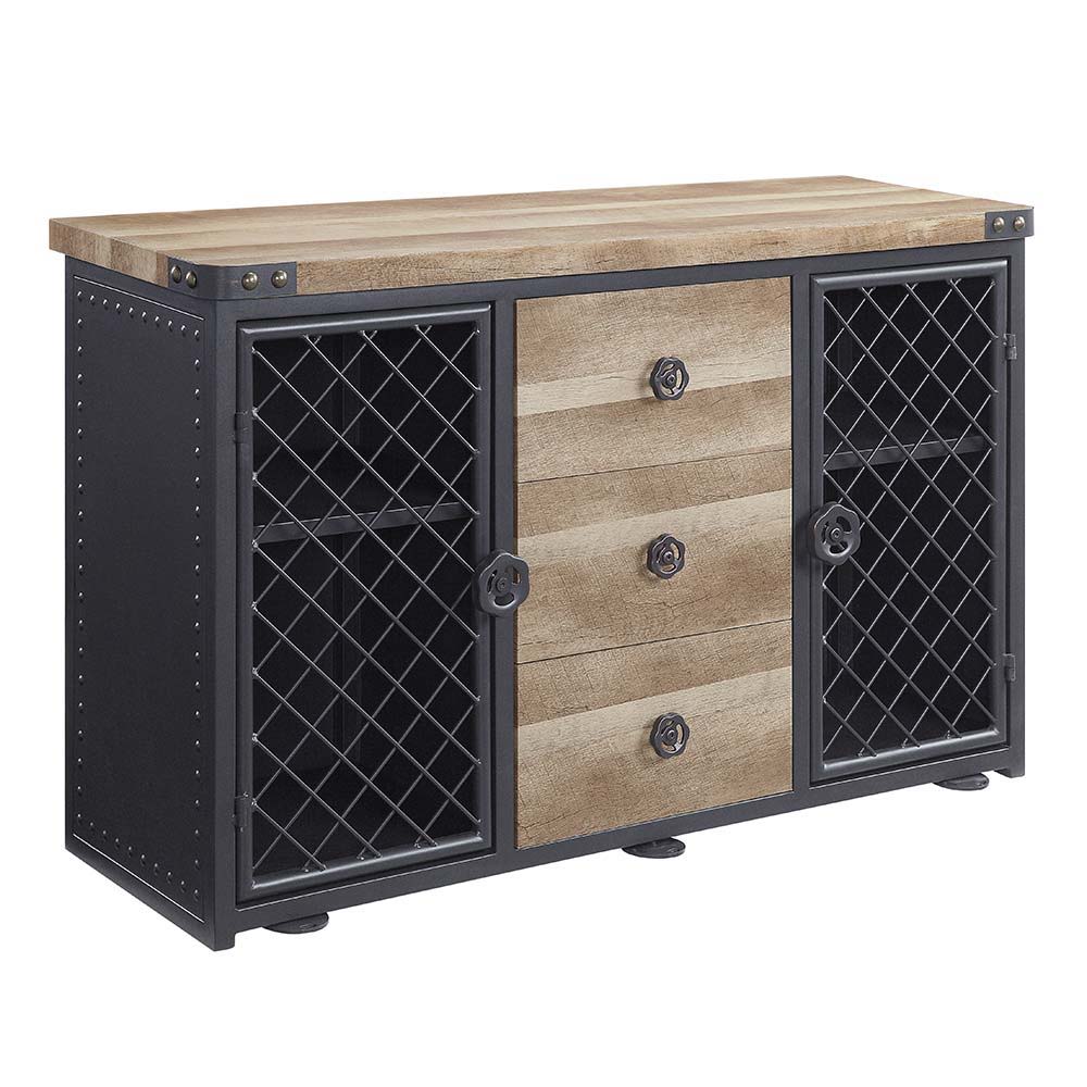 Edina - Server - Oak & Sandy Black