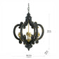 Farmhouse Chandelier, 6 Light Wood Chandelier Pendant Light Fixture With Adjustable Chain For Dining Room - view 28