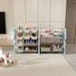 Kids Toy Storage Organizer with 2 Tier Bookshelf