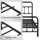 Metal Full Size Bed Frame with Headboard and Under Bed Storage