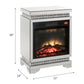 Lotus - Fireplace - Mirrored & Faux Ice Cube Crystals