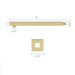 16" Wall Mounted Shower Arm with Flange