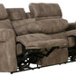 Tranquility - Power Headrest Power Lay Flat Reclining Sofa With DDT / CR3 Heat / Massage / Lumbar - Pewter