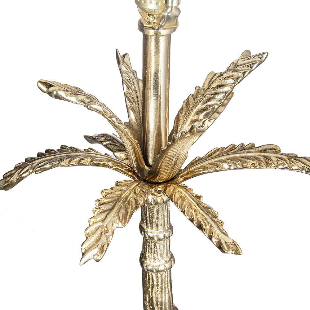 D16x31' Leaf Lamp with Marble Base Gold