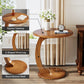 18.9" C-Shaped Round End Table