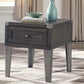 Todoe - Rectangular End Table - Dark Gray