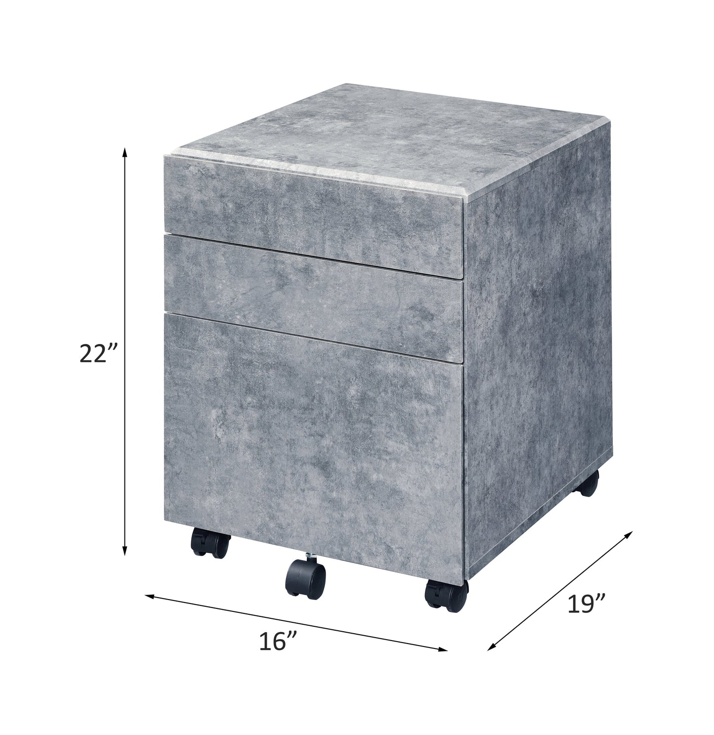 Jurgen Faux Concrete File Cabinet
