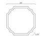 Abangay Gold Contemporary Wood Frame Mirror - Clearance