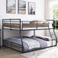 Cordelia - Full/Queen Bunk Bed - Antique Oak, Sandy Black & Dark Bronze Hand-Brushed