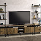 Ensata II - TV Stand Side Pier - Rustic Oak & Black