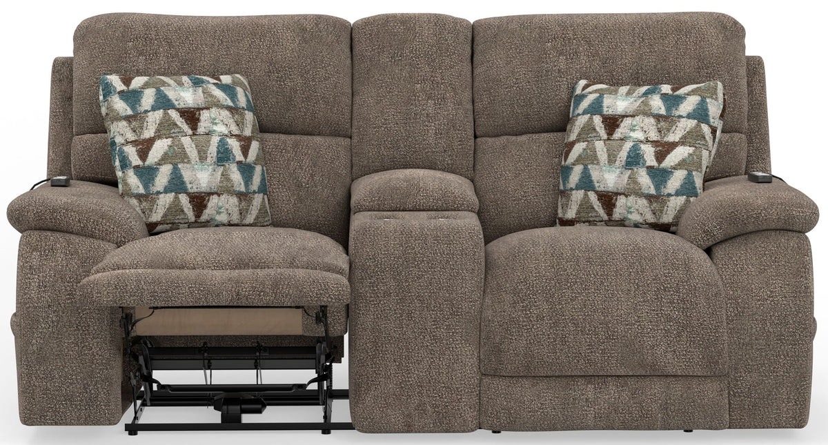 Joya - Power Headrest Power Lay Flat Reclining Console Loveseat With CR3 Heat/Massage/Lumbar/ZG - view 6