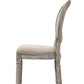 Faustine - Side Chair (Set of 2) - Tan Fabric & Salvaged Light Oak